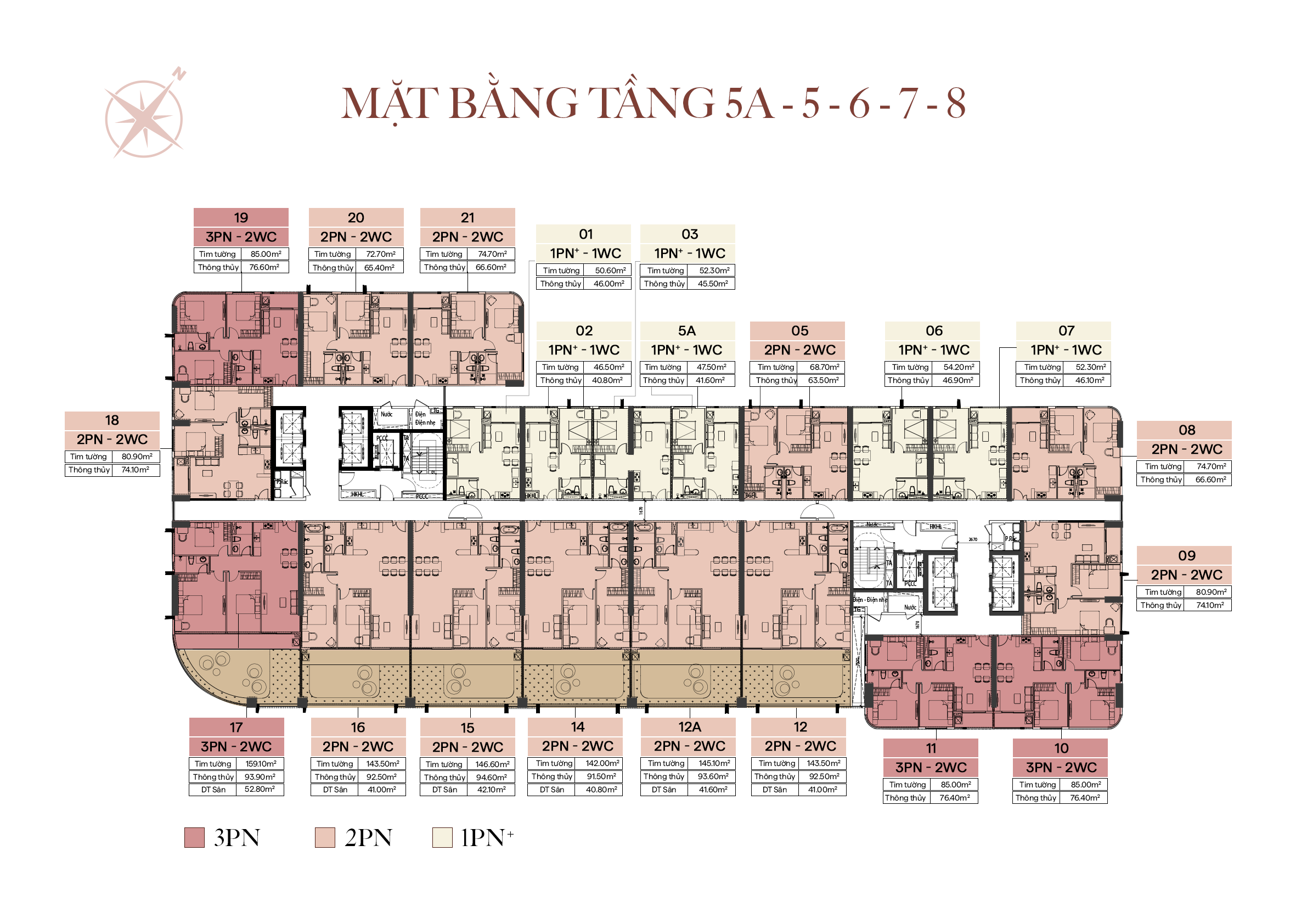the collection 688 Mặt bằng Tầng -5A-5-6-7-8