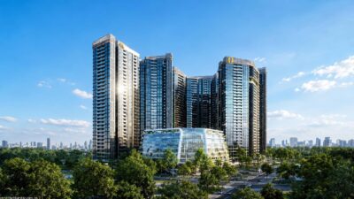 Phối cảnh The Blue Star của Hưng Lộc Phát tại phường Tân Thuận, TPHCM